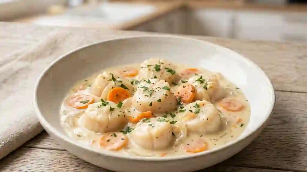 Blanquette de Saint-Jacques Fondante et Crémée - Photo de présentation