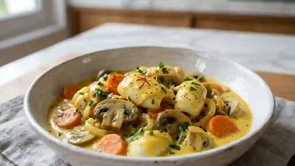 Blanquette de seiche safranée et veloutée - Photo de présentation