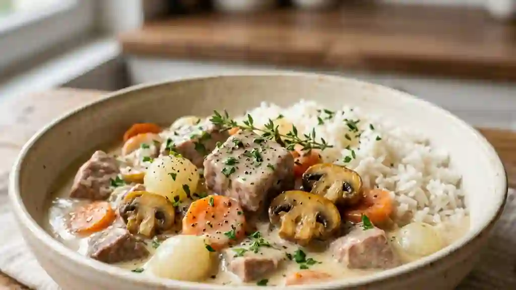 Blanquette de veau fondante et crémeuse - Photo de présentation