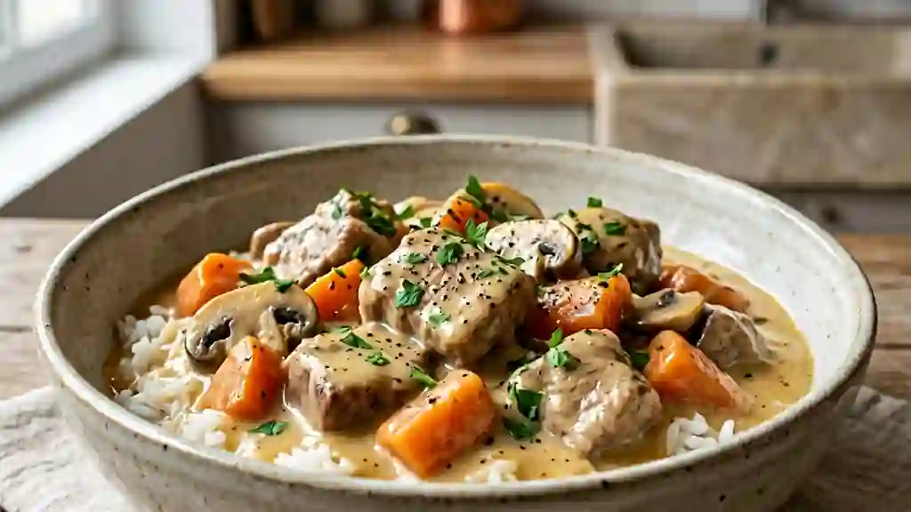 Blanquette de veau fondante et crémeuse - Photo de présentation