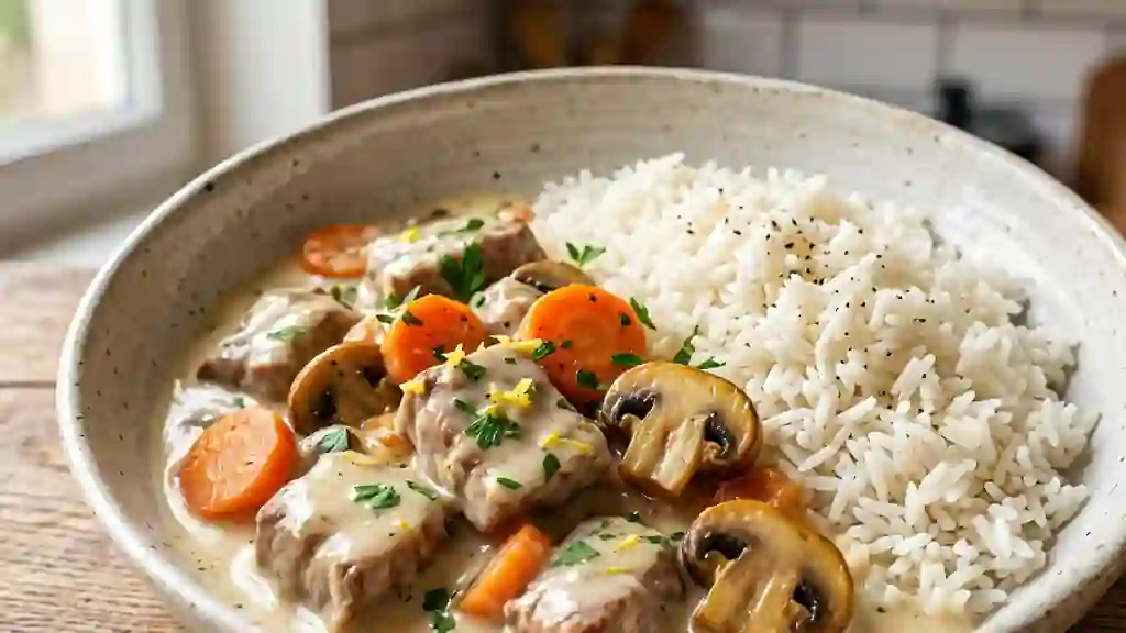 Blanquette de veau fondante à la crème - Photo de présentation