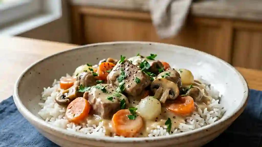 Blanquette de veau fondante et crémeuse - Photo de présentation