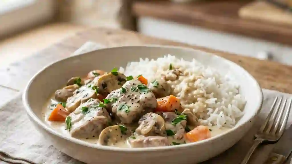 Blanquette de veau fondante et crémeuse - Photo de présentation