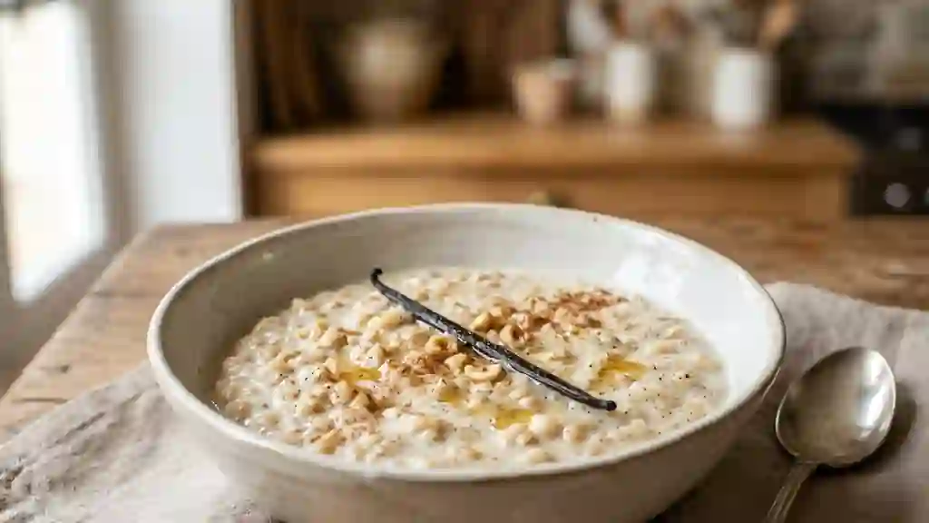 Crème de blé tendre infusée à la vanille - Photo de présentation