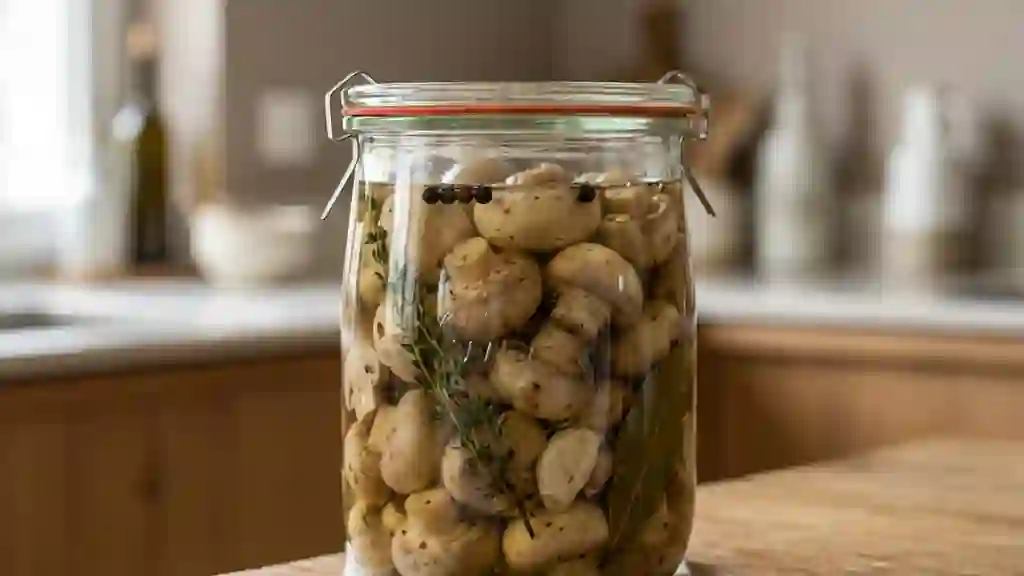 Champignons croquants au vinaigre - Photo de présentation