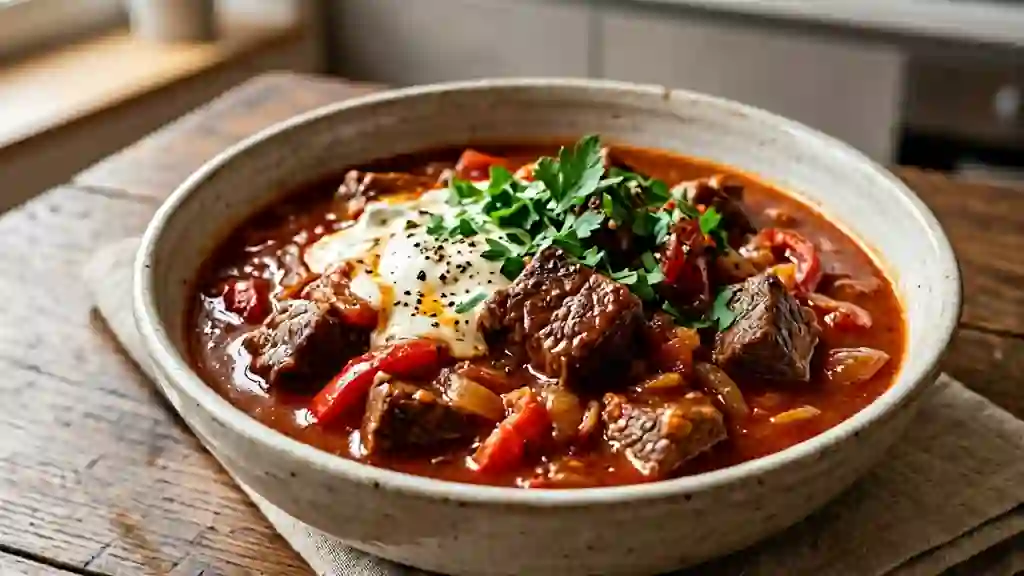 Bœuf à la hongroise fondant au paprika - Photo de présentation