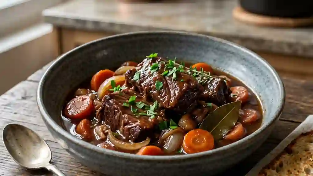 Bœuf braisé fondant aux carottes - Photo de présentation