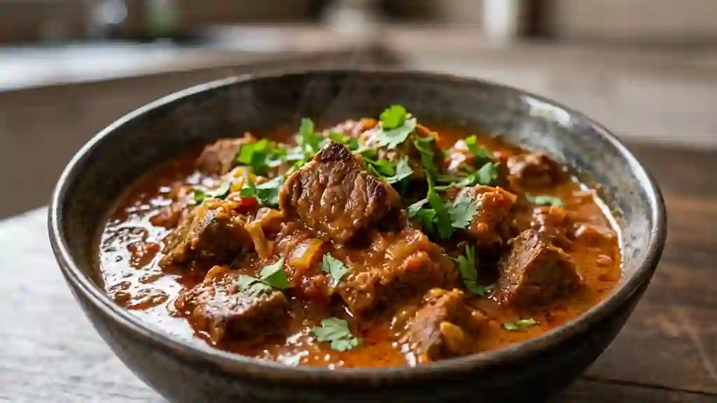Curry de bœuf fondant au lait de coco - Photo de présentation