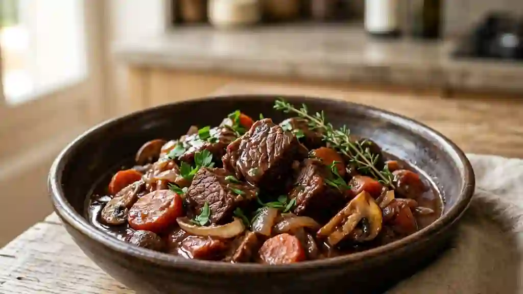 Boeuf bourguignon onctueux en 1 heure - Photo de présentation
