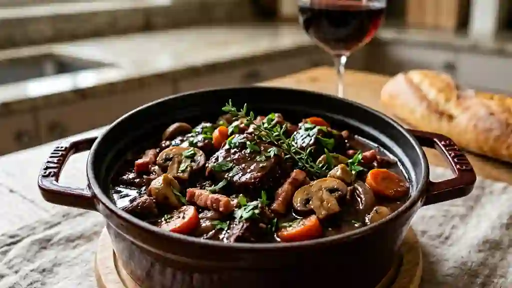 Boeuf bourguignon fondant et sa sauce onctueuse - Photo de présentation