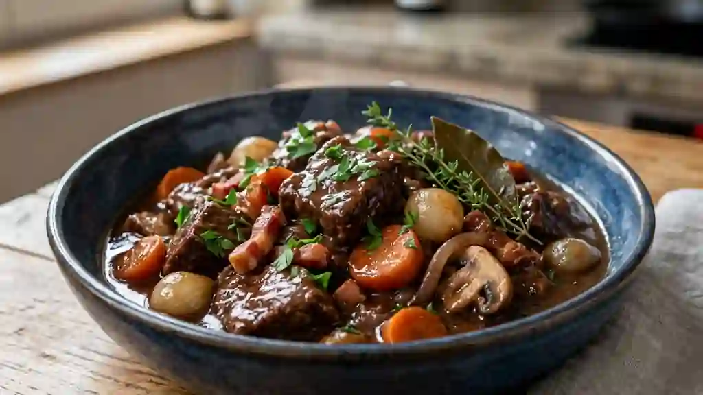 Boeuf bourguignon fondant à la cocotte - Photo de présentation