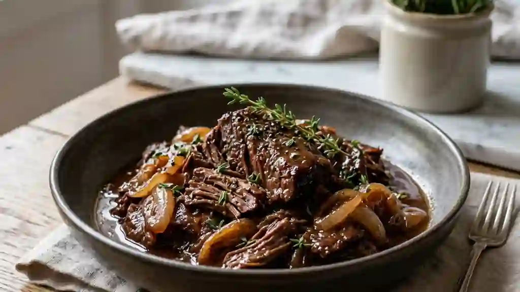 Bœuf Braisé Fondant aux Échalotes Confites - Photo de présentation