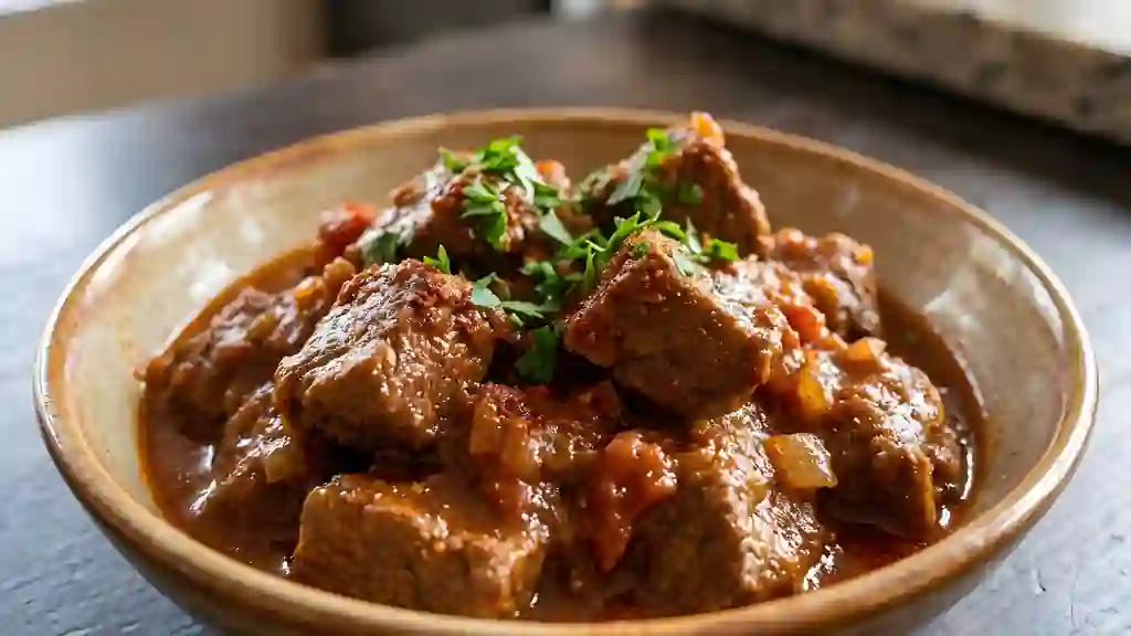 Bœuf braisé fondant au paprika - Photo de présentation