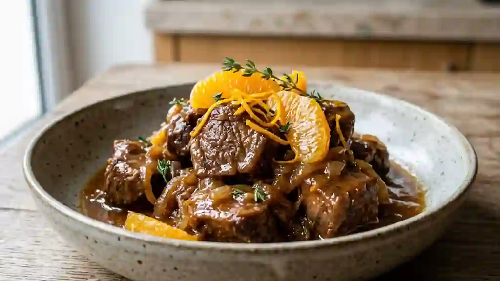 Bœuf Fondant à la Clémentine et Cannelle - Photo de présentation