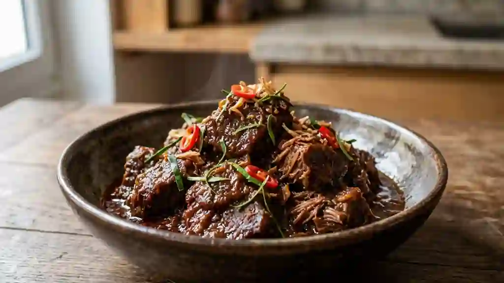 Bœuf rendang fondant à la citronnelle - Photo de présentation