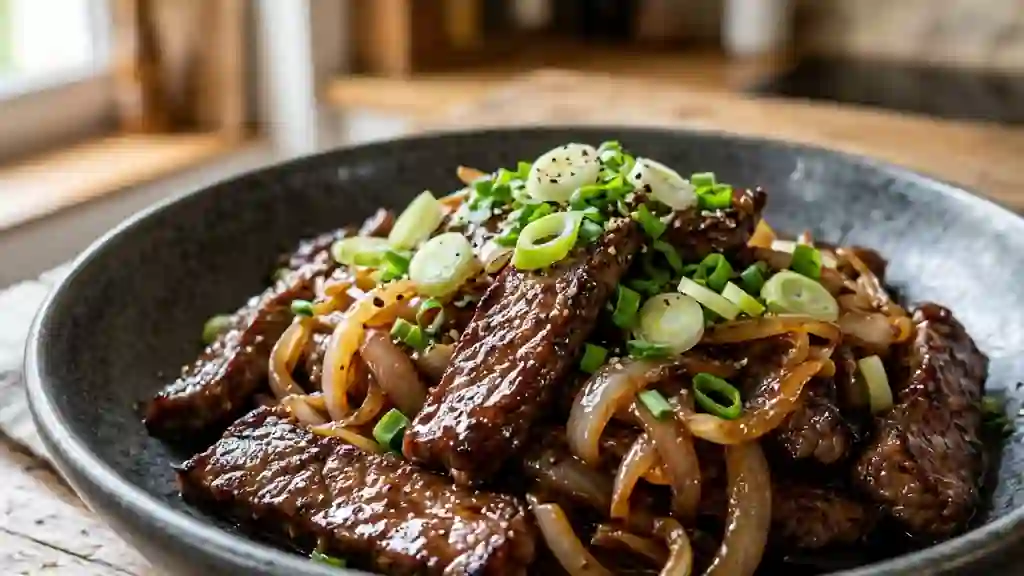 Bœuf sauté aux échalotes et gingembre - Photo de présentation