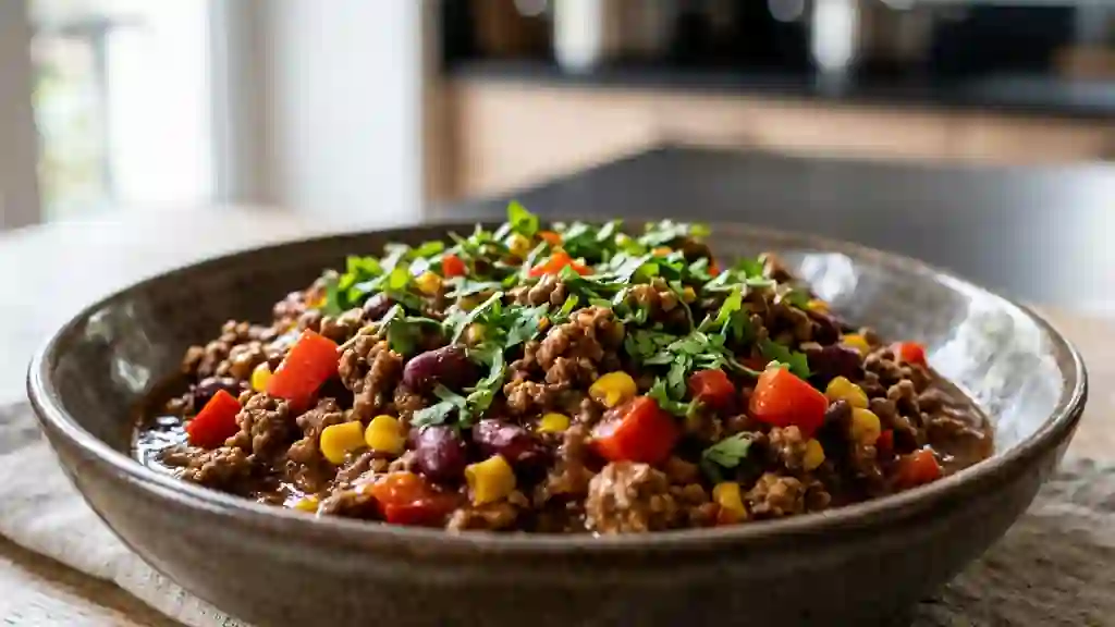 Poêlée de bœuf Tex-Mex aux épices fumées - Photo de présentation