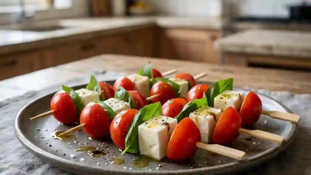 Billes Caprese au basilic frais - Photo de présentation