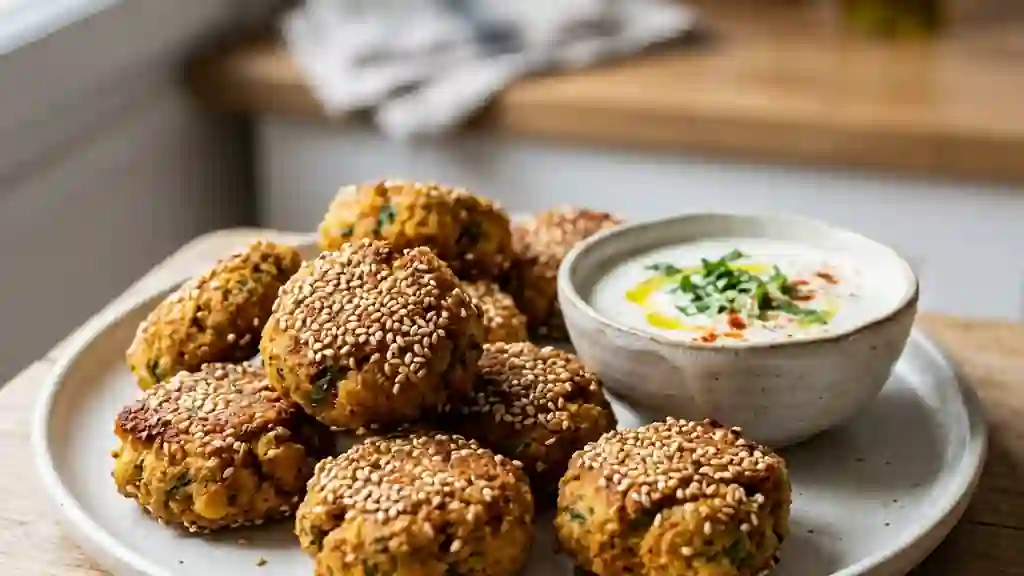 Bouchées de pois chiches croustillantes - Photo de présentation