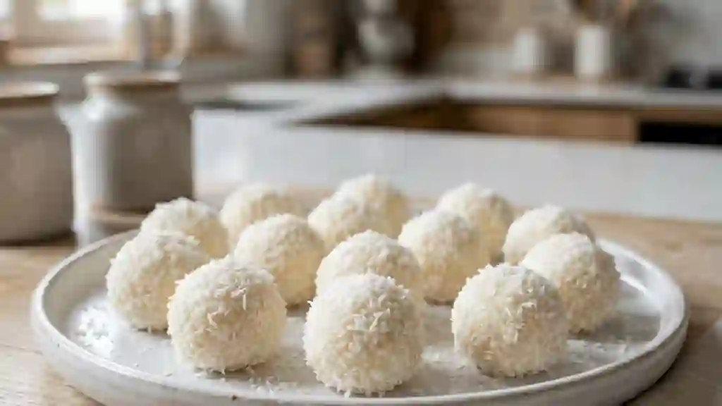 Bouchées fondantes à la noix de coco - Photo de présentation