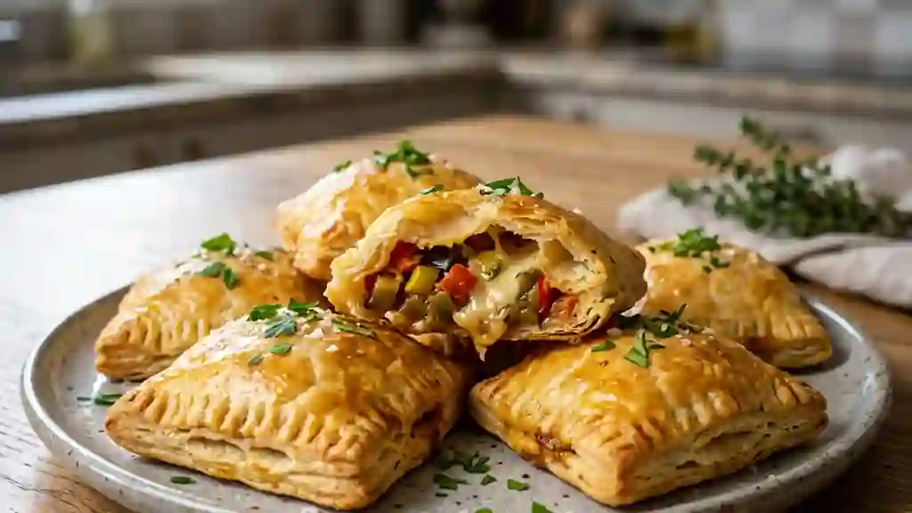 Feuilletés croustillants à la ratatouille - Photo de présentation