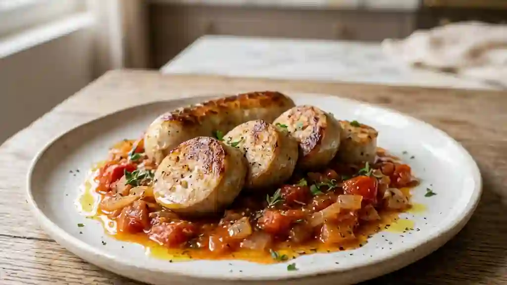 Boudins blancs fondants à la provençale - Photo de présentation