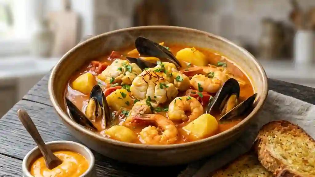Bouillabaisse safranée et sa rouille onctueuse - Photo de présentation