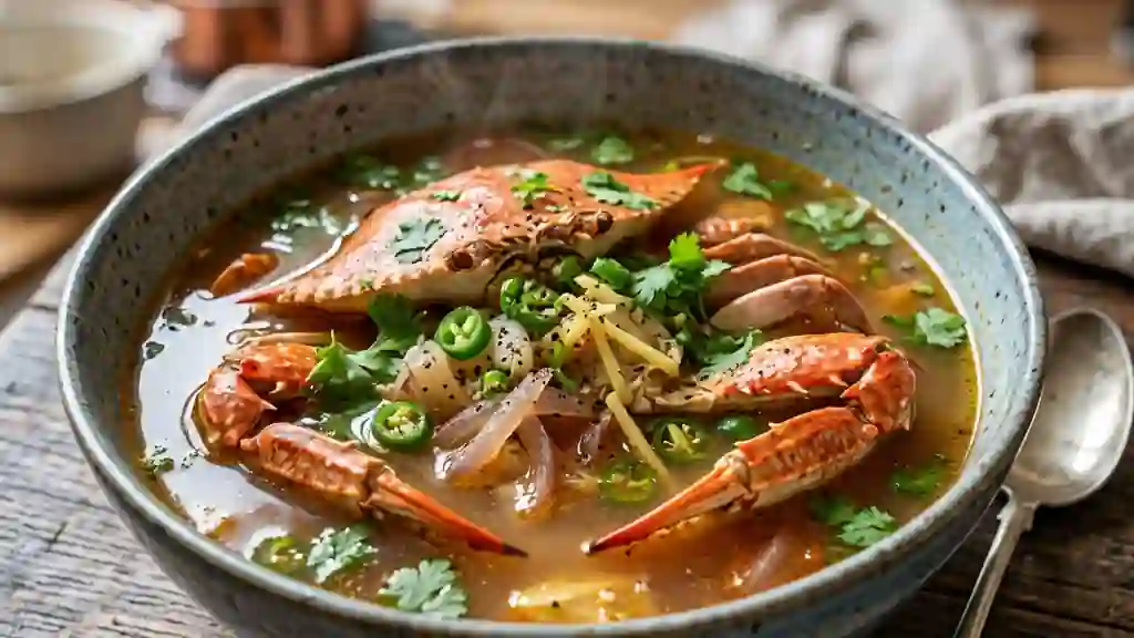 Bouillon de crabe mauricien gingembre et citron - Photo de présentation