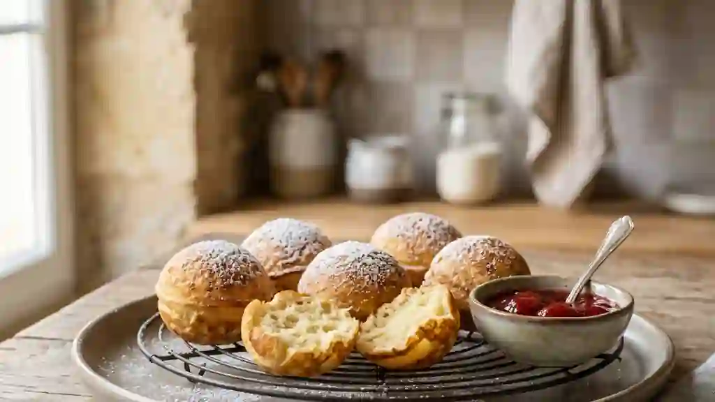 Ableskiver danois : nuages sucrés à la confiture - Photo de présentation