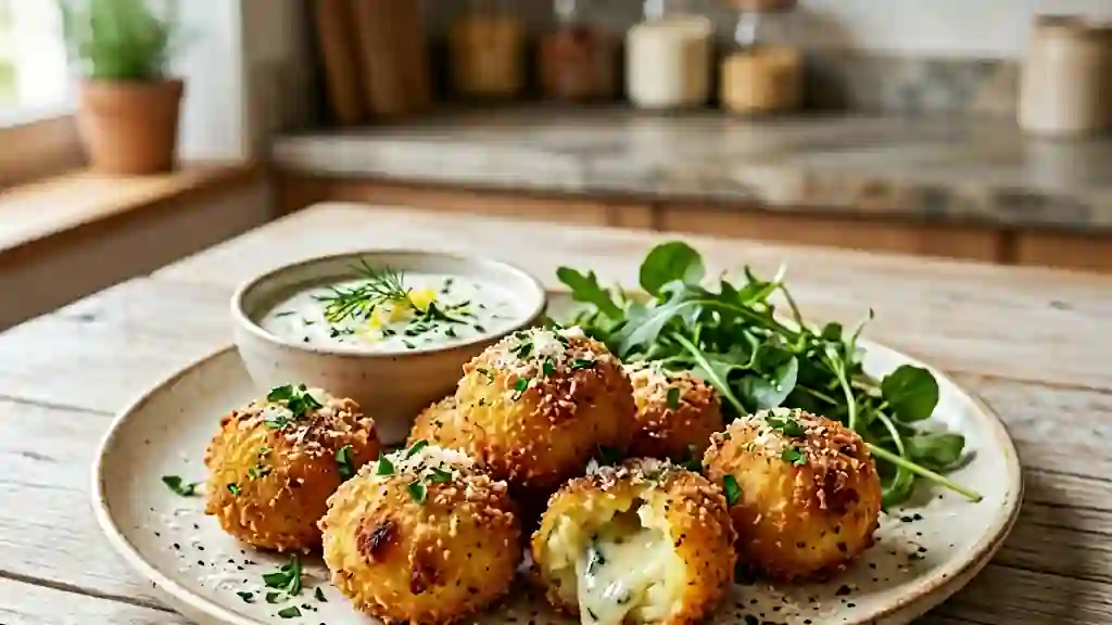 Boulettes croustillantes au bleu fondant - Photo de présentation