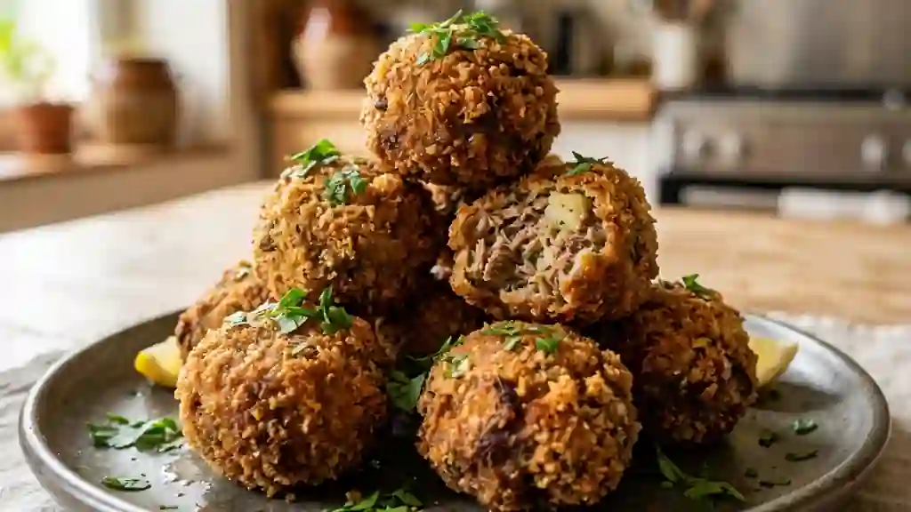 Boulettes de pot-au-feu croustillantes et fondantes - Photo de présentation