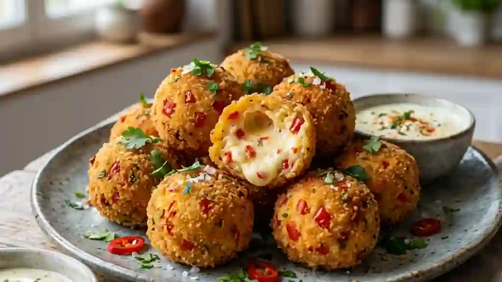 Boulettes fondantes fromage et piment - Photo de présentation