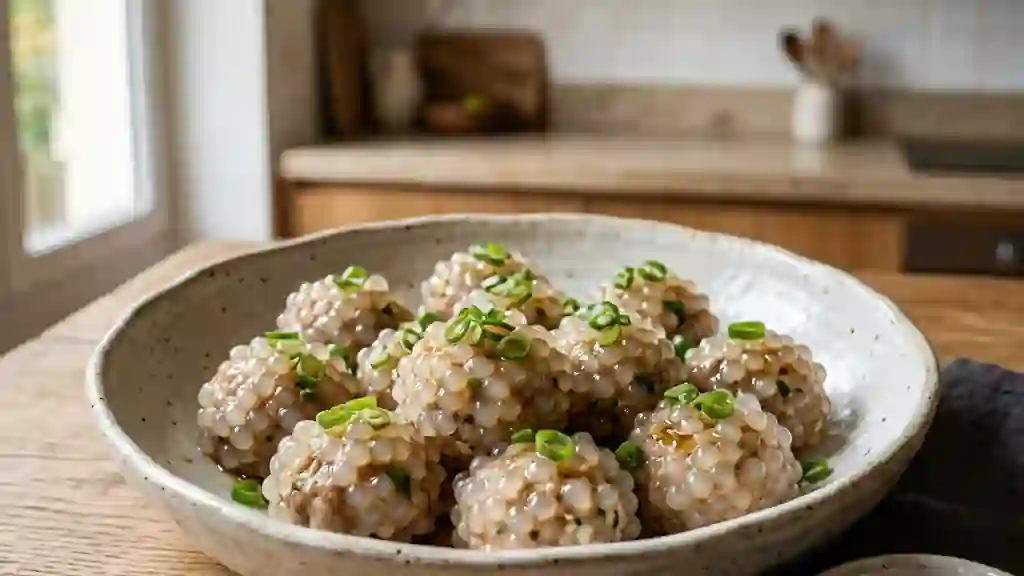 Boulettes de porc perlées au gingembre - Photo de présentation