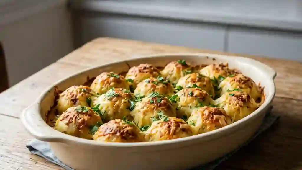Boulettes de purée gratinées au cœur fondant - Photo de présentation