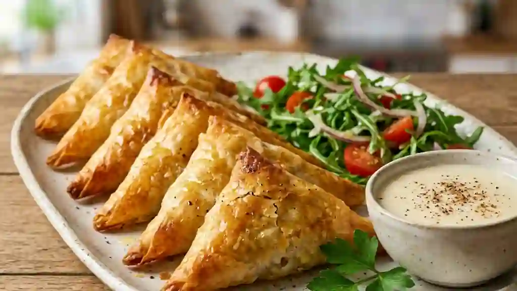 Boureks thon-poulet au cœur béchamel fondant - Photo de présentation