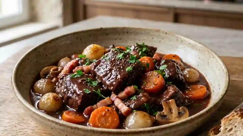 Joue de bœuf fondante au vin rouge - Photo de présentation
