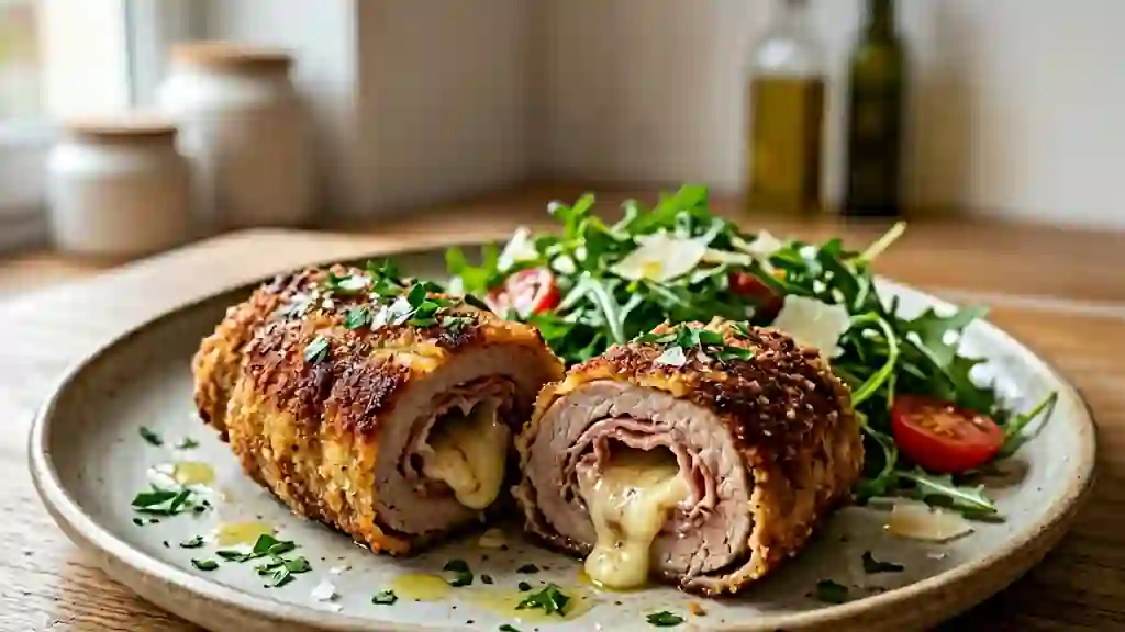 Bracioles de veau croustillantes au parmesan - Photo de présentation