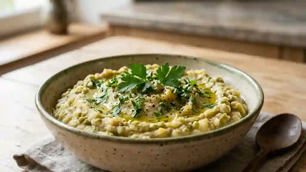 Brandade de pois cassés onctueuse et aillée - Photo de présentation