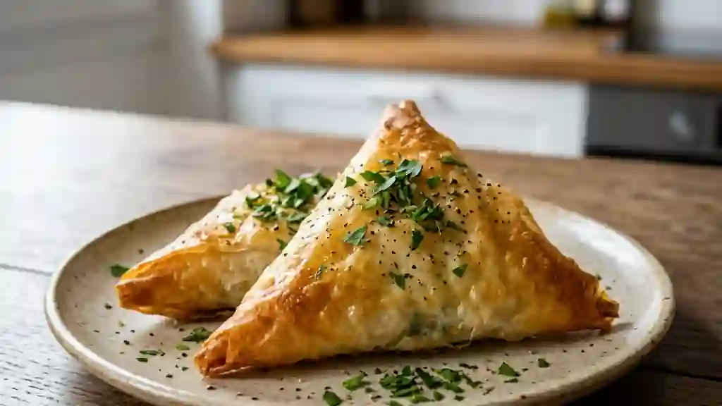 Briouates croustillantes au fromage et herbes - Photo de présentation