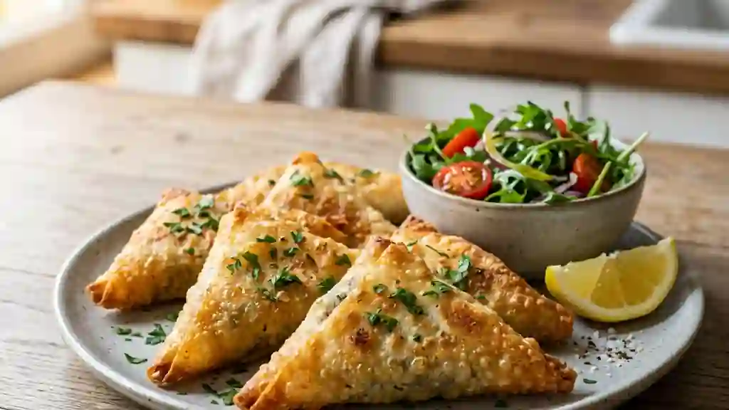 Bricks croustillantes au bœuf et fromage fondu - Photo de présentation