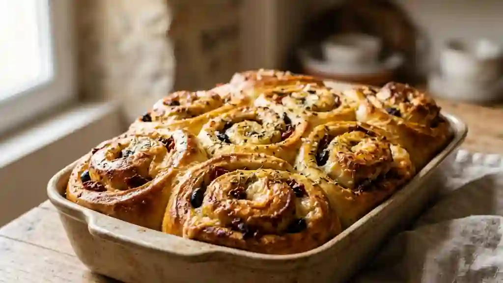 Escargots Briochés Fondants au Chèvre et Olives - Photo de présentation