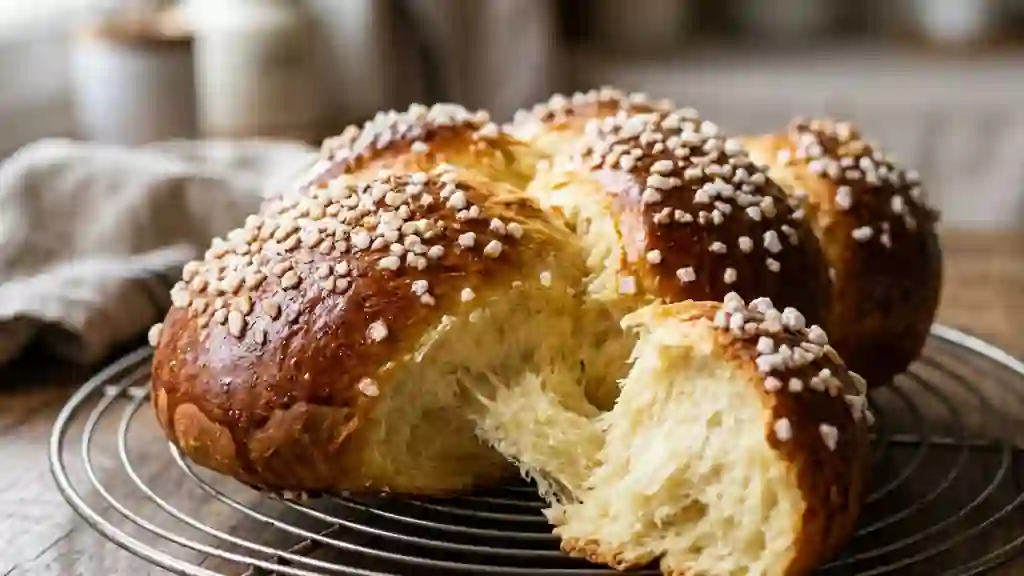 Brioche au sucre moelleuse et filante - Photo de présentation