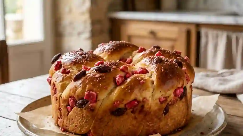 Brioche Moelleuse aux Pralines Roses - Photo de présentation