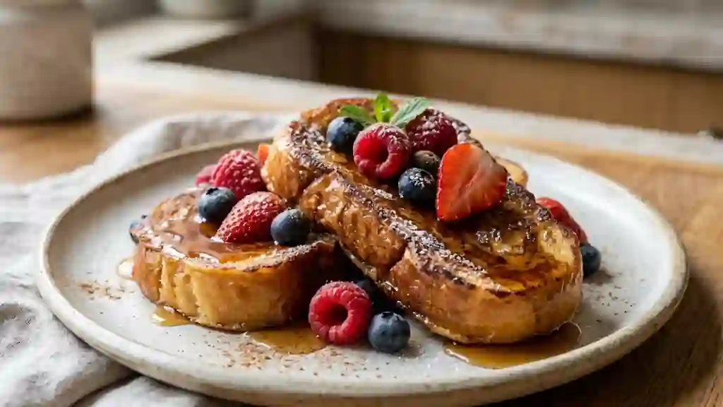 Brioche perdue fondante à la cannelle - Photo de présentation