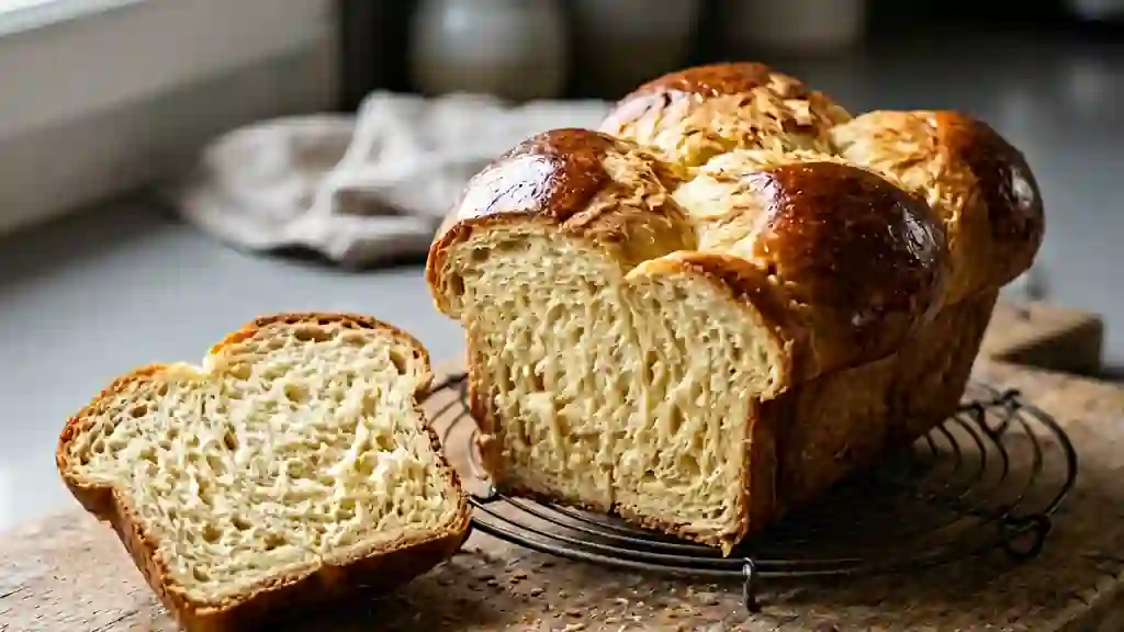 Brioche picarde au beurre et mie filante - Photo de présentation