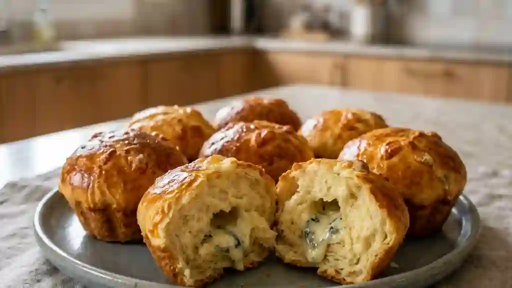 Brioches moelleuses au roquefort fondant - Photo de présentation