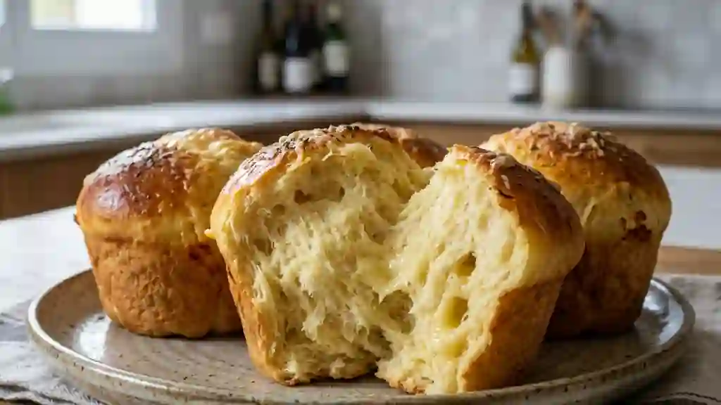 Brioches moelleuses pomme de terre et fromage - Photo de présentation