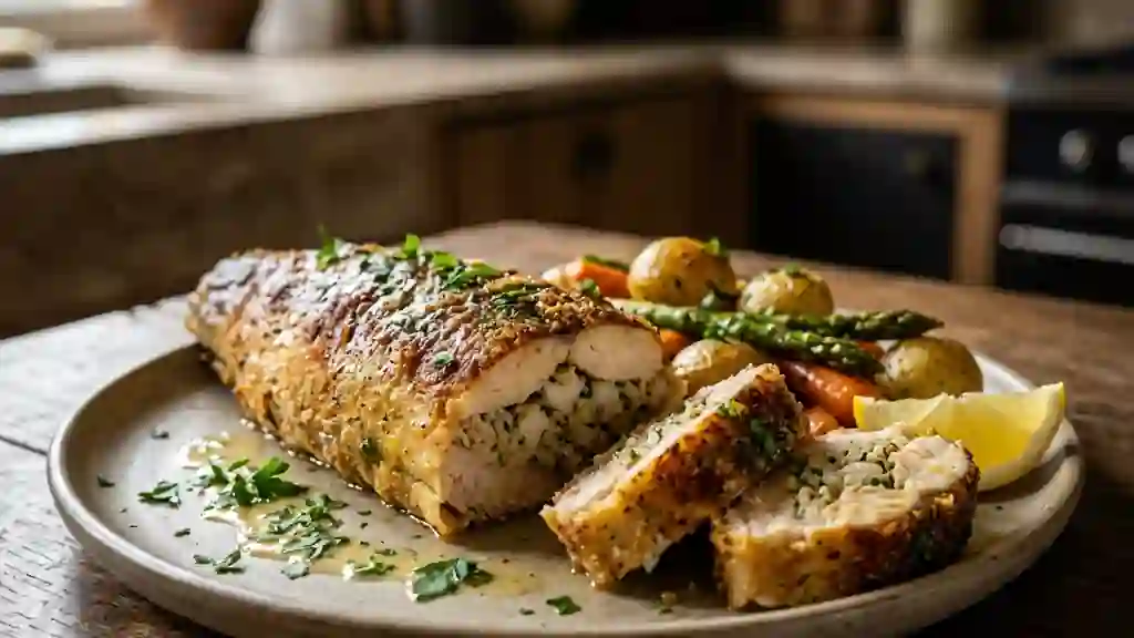 Brochet farci au merlan et beurre noisette - Photo de présentation