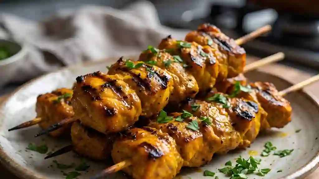 Brochettes de mouton fondantes au safran - Photo de présentation