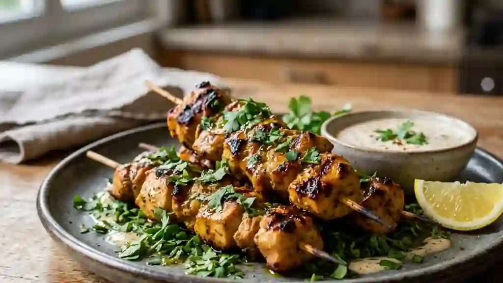 Brochettes de Poulet Tendres au Curry - Photo de présentation